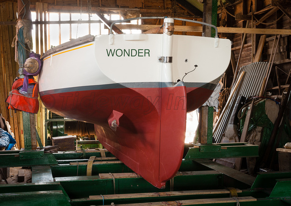 Wonder in the boatshed at Hollowshore