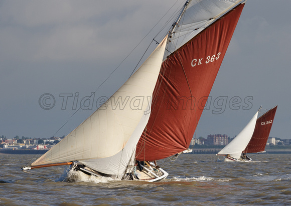 Smacks Mayfly CK363 and Mary CK252 racing off Clacton